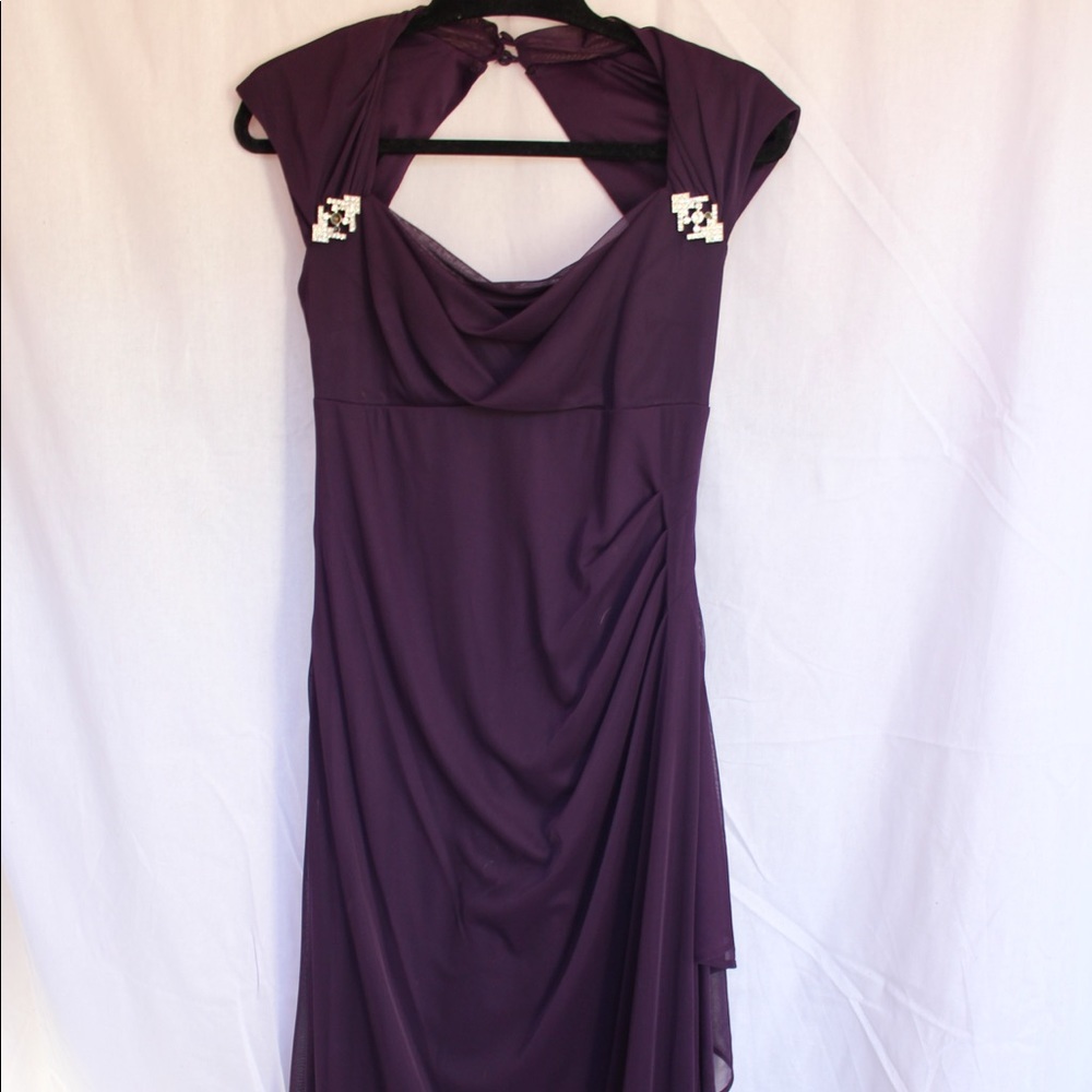 Plum prom dress